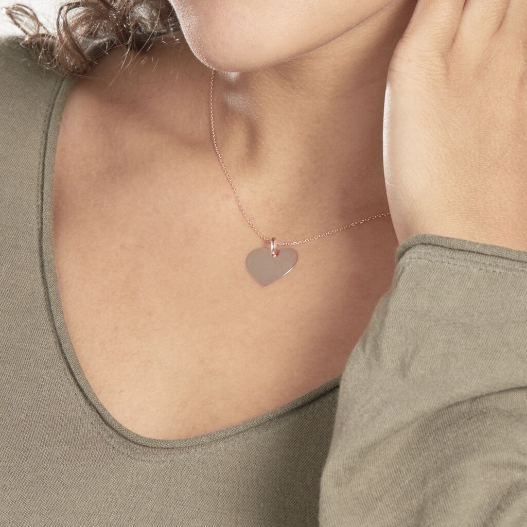 Pendentif Sirona Coeur Gravable Or Rose