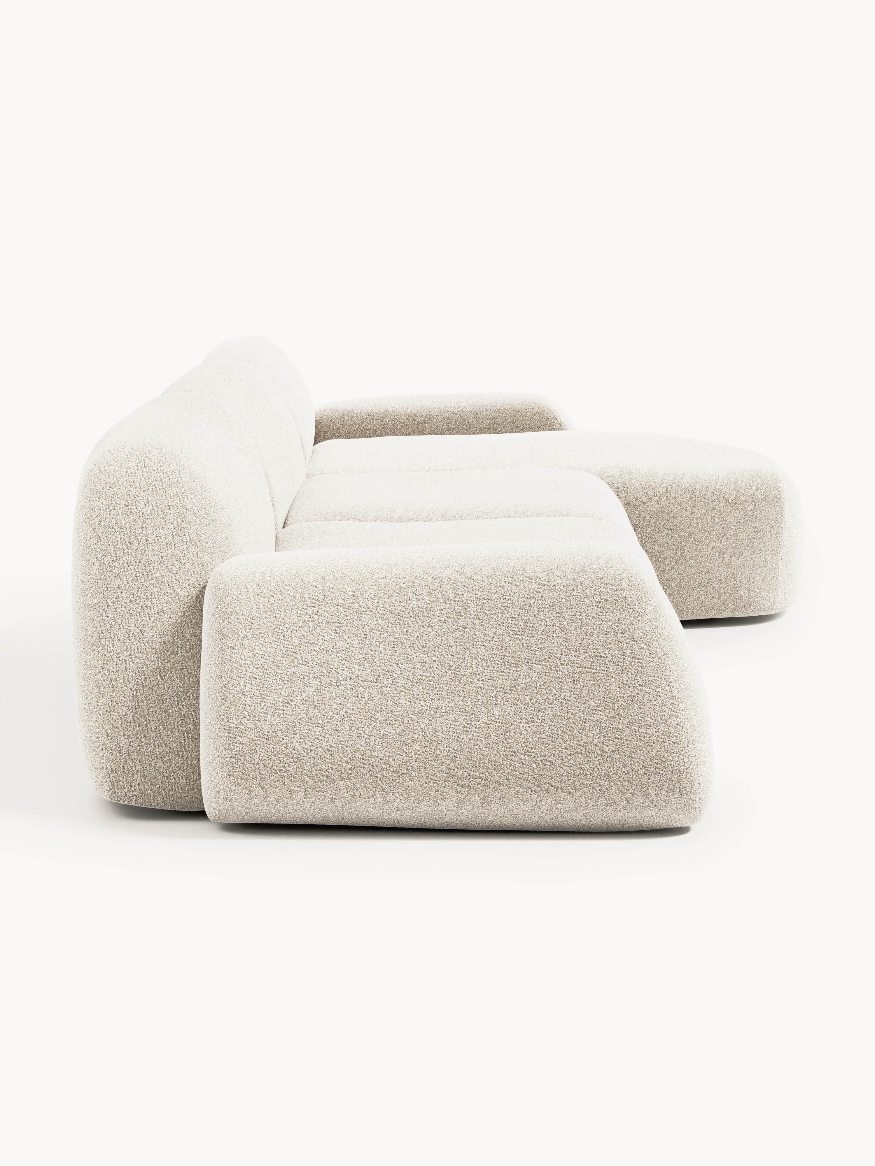Modulaire bouclé hoekbank Wolke (4-zits)