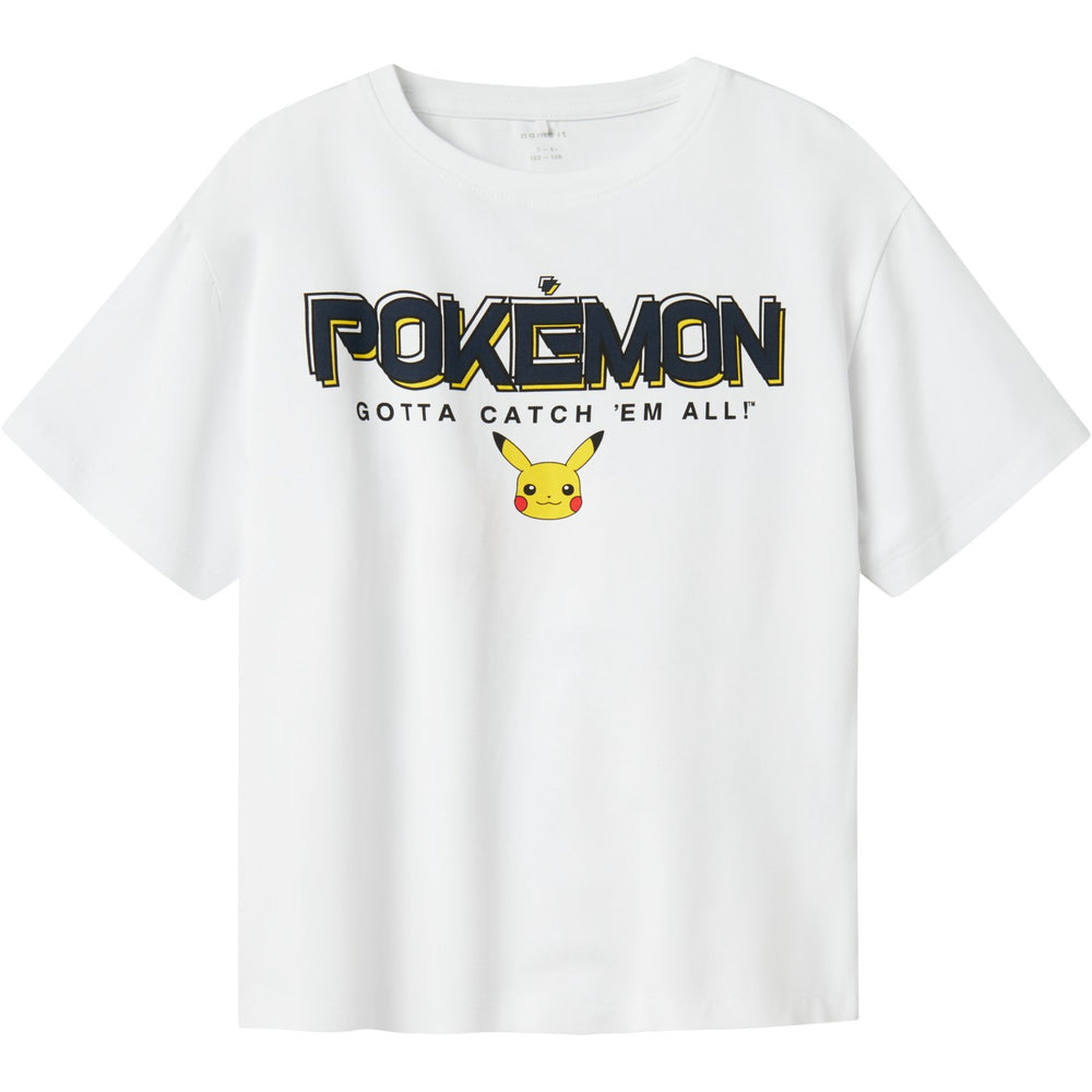 Køb Name It Bright White Mat Pokemon Regular T-Shirt