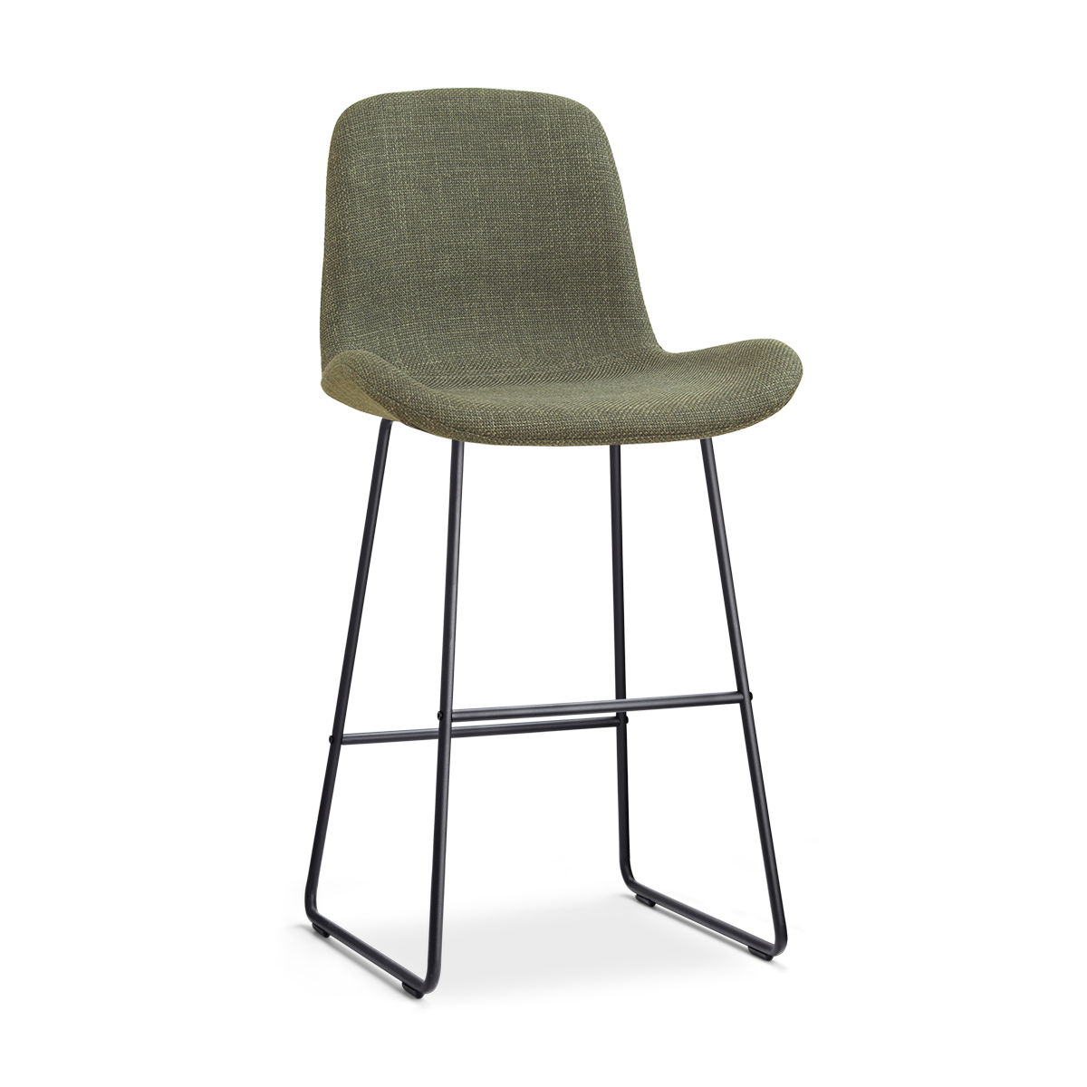Barkruk Nino-Fé zwart onderstel forestgroen  75 cm
