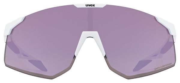 Lunettes Uvex Pace Perform S CV Blanc/Verres Miroir Rose