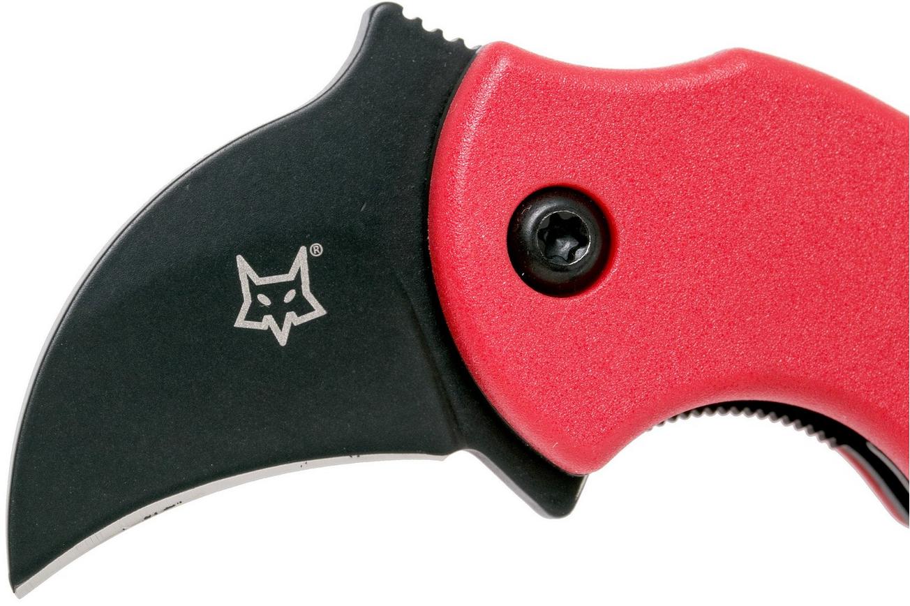 Fox Mini-KA FX-535RB Red & Black, karambit sleutelhangermes