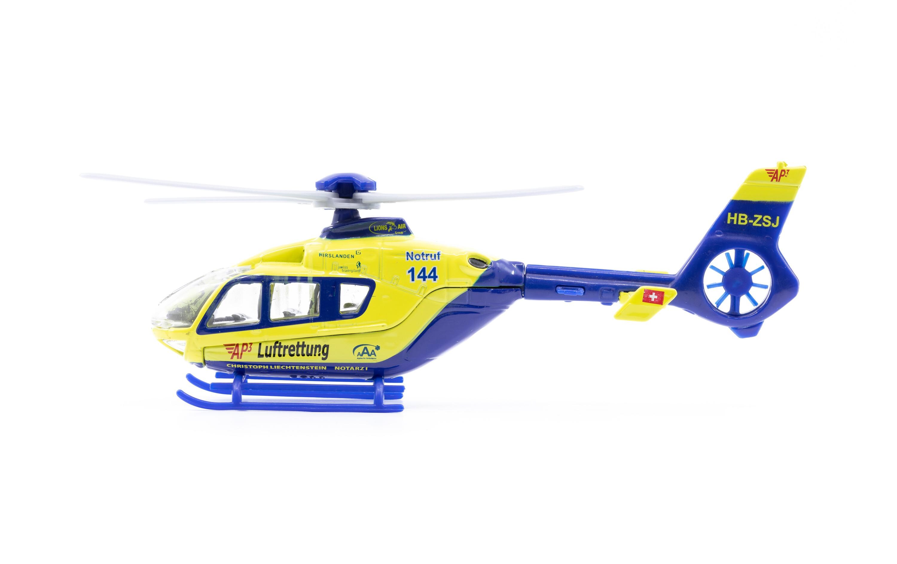 Toy EC-135 Alpine Air Ambulance Heli 1:72Kompakter ferngesteuerter Hubschrauber