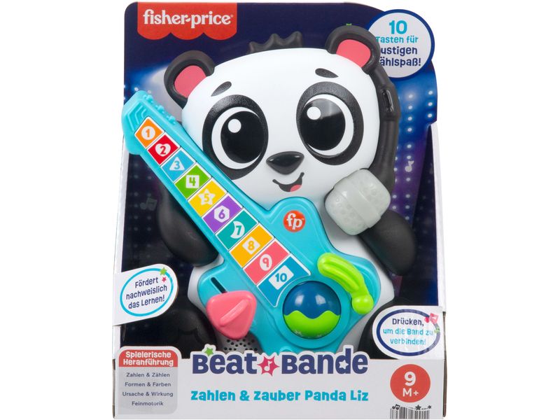 Fisher-Price Beat Bande Zahlen   Zauber Panda Liz -DE- Interaktives Panda-Lernspielzeug mit über 70 Liedern, Geräuschen und Sätzen