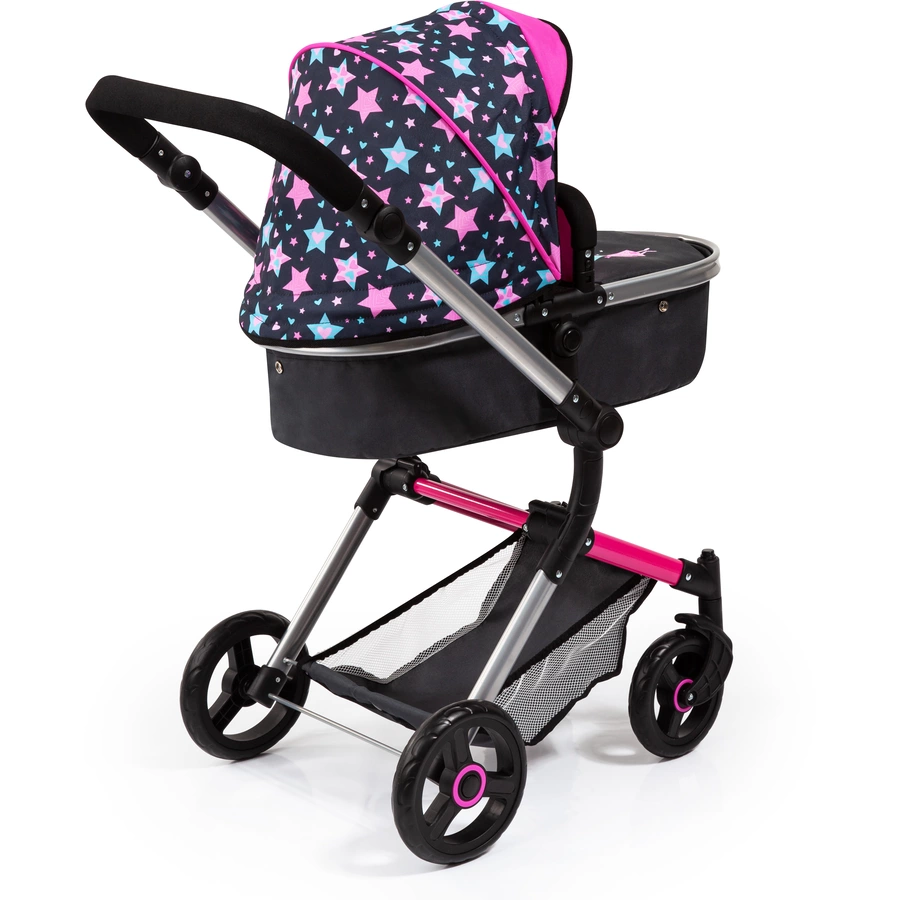 bayer Design Kombi-Puppenwagen Neo Vario schwarz, mit Sternen