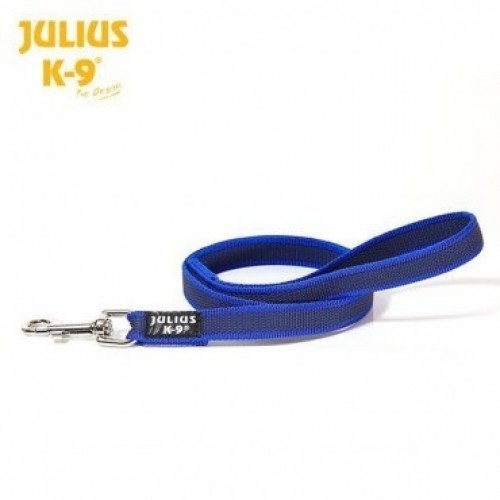 Guia para cães Julius K9 emborrachada com alça, azul