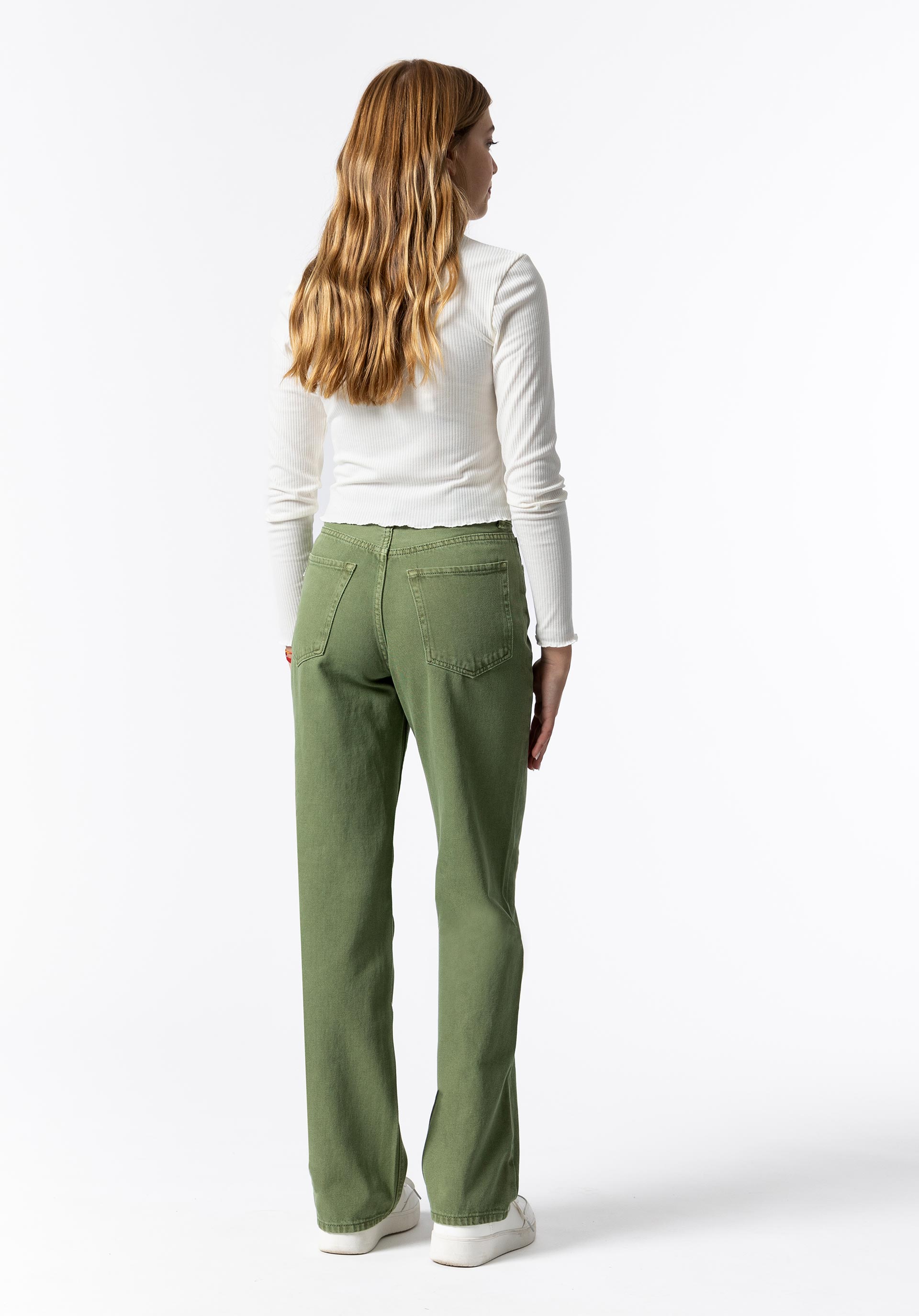 Jeans Taylor Straight Fit Cintura Alta