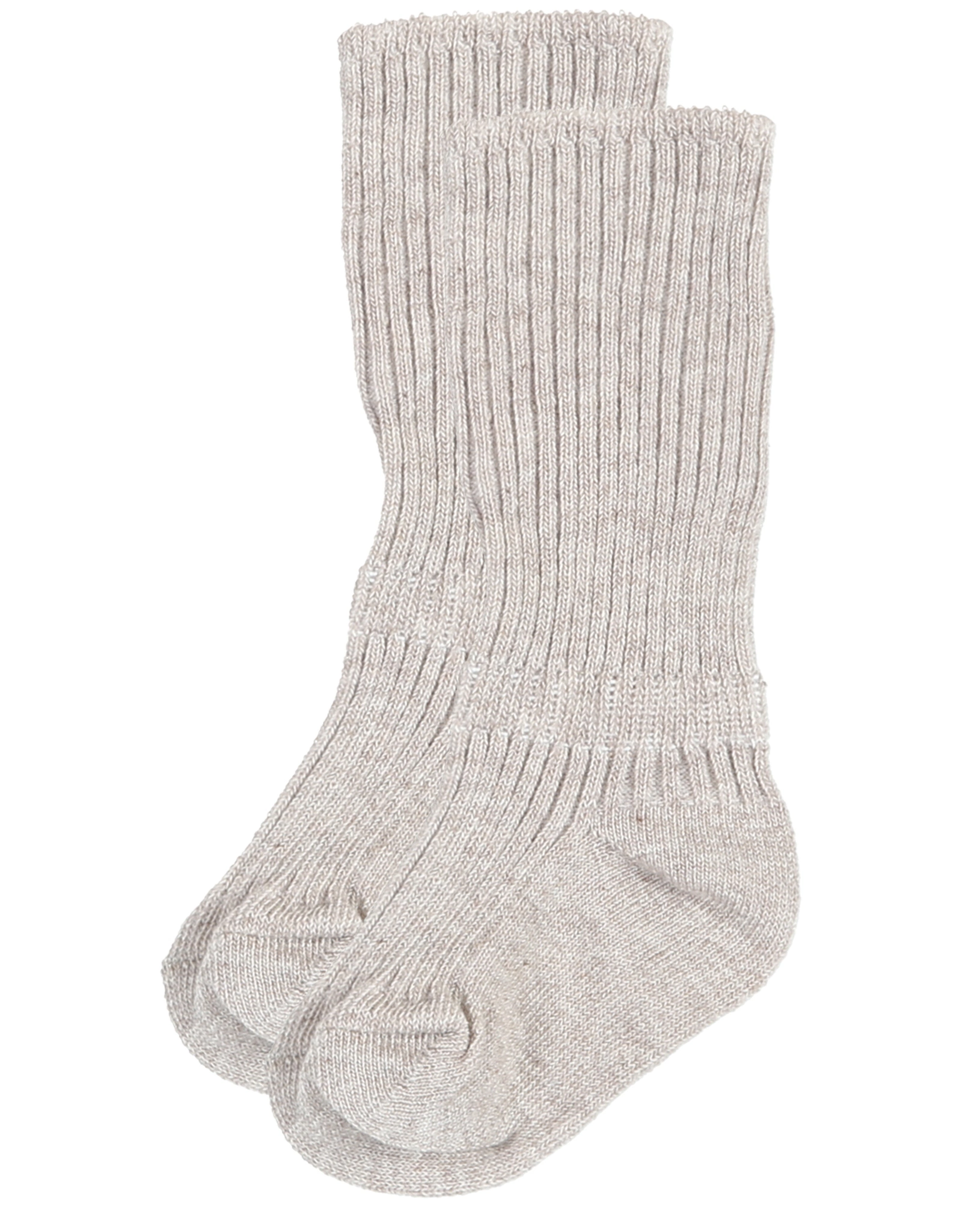 Babysöckchen 3er Pack RIPPE in beige/staubblau