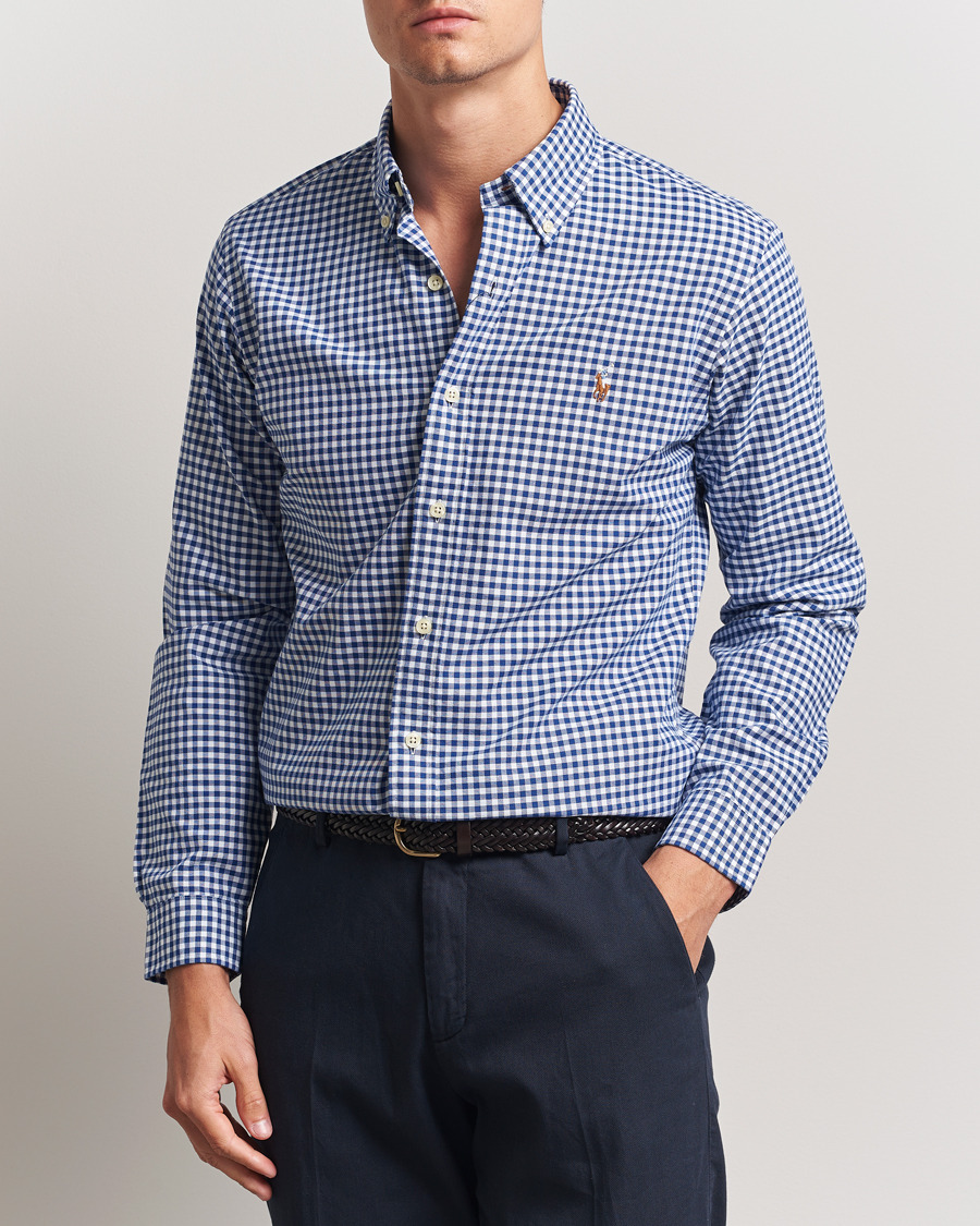Polo Ralph Lauren Custom Fit Oxford Gingham Shirt Blue/White