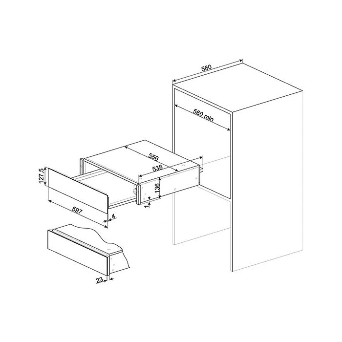 SMEG Geschirr-Wärmer CPR115S R-Linea Silber
