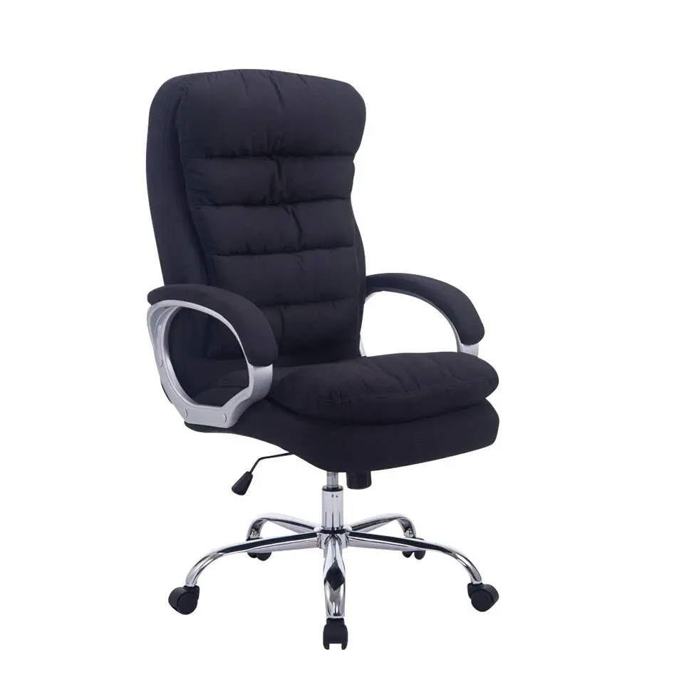 CLP Bureaustoel XXL Vancouver chroom Frame - Stof - zwart