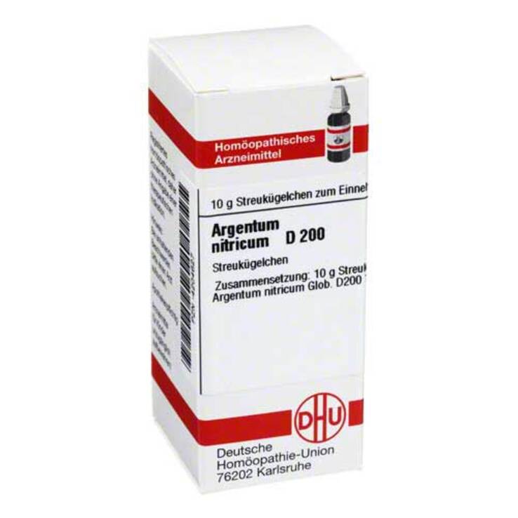 DHU Argentum nitricum D 200 Globuli, 10 g