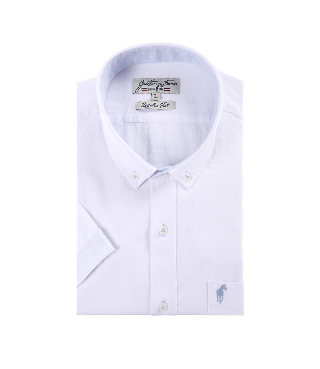 Chemise manches courtes col boutonné lin CLUBY