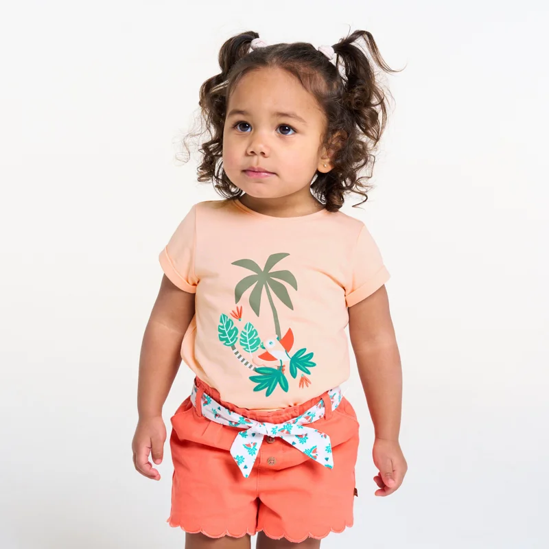 T-shirt oiseau rose bébé fille Rose