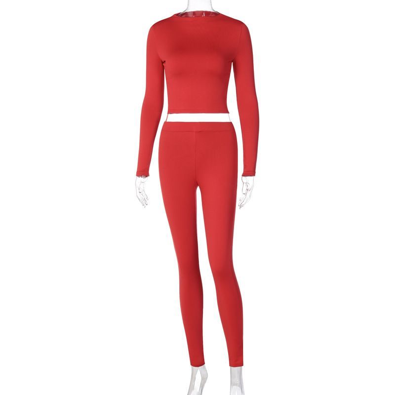 SugaSaurus - Set: Lange mouwen effen top + legging
