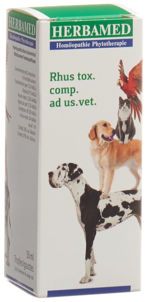 HERBAMED Rhus toxicodendron comp Tropfen ad us vet 50 ml