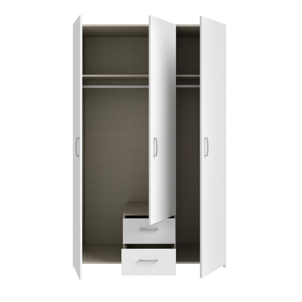 GARDEROBE SKUFFE HVIT 120 CM SET