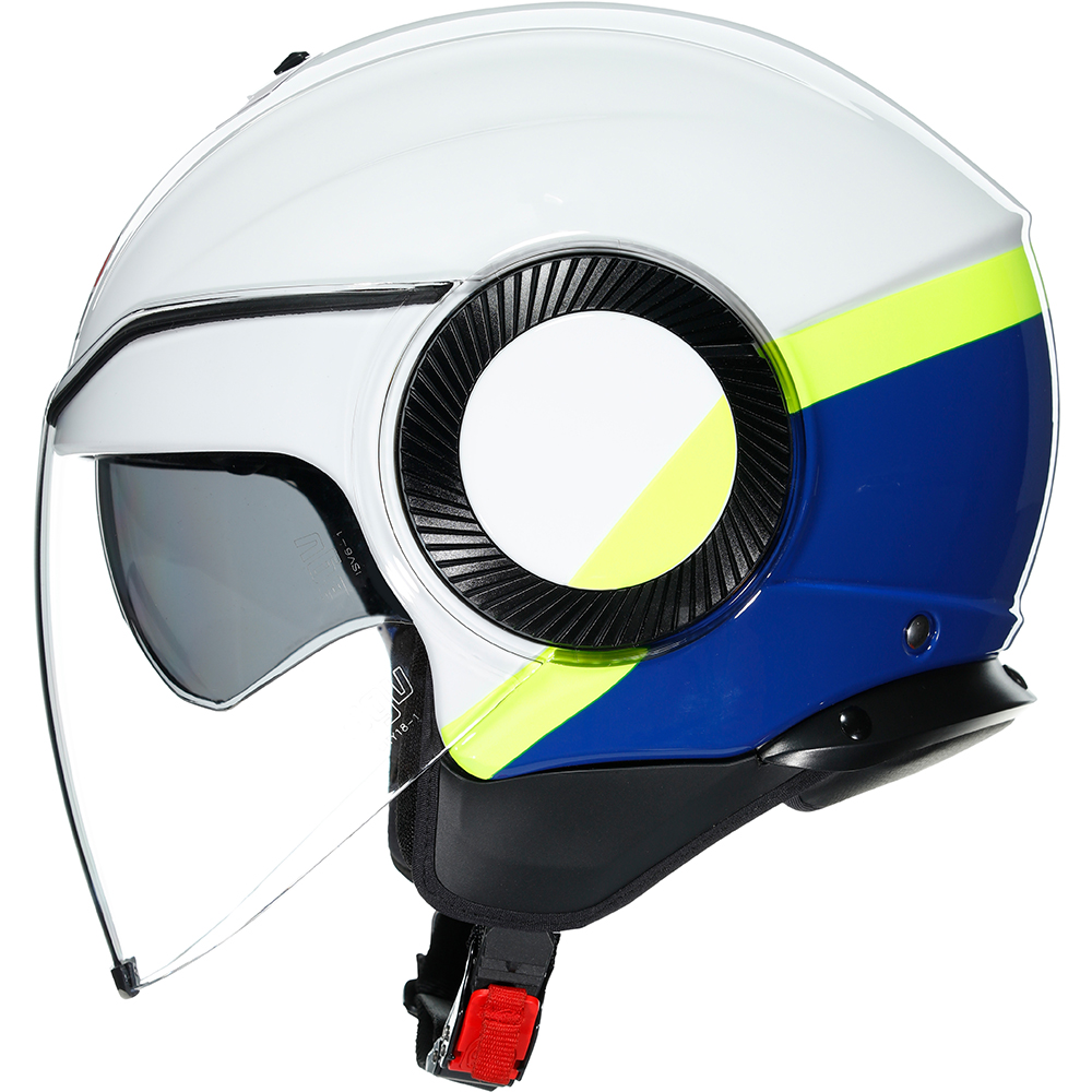 AGV - Casque Orbyt Block Blanc / Bleu / Jaune
