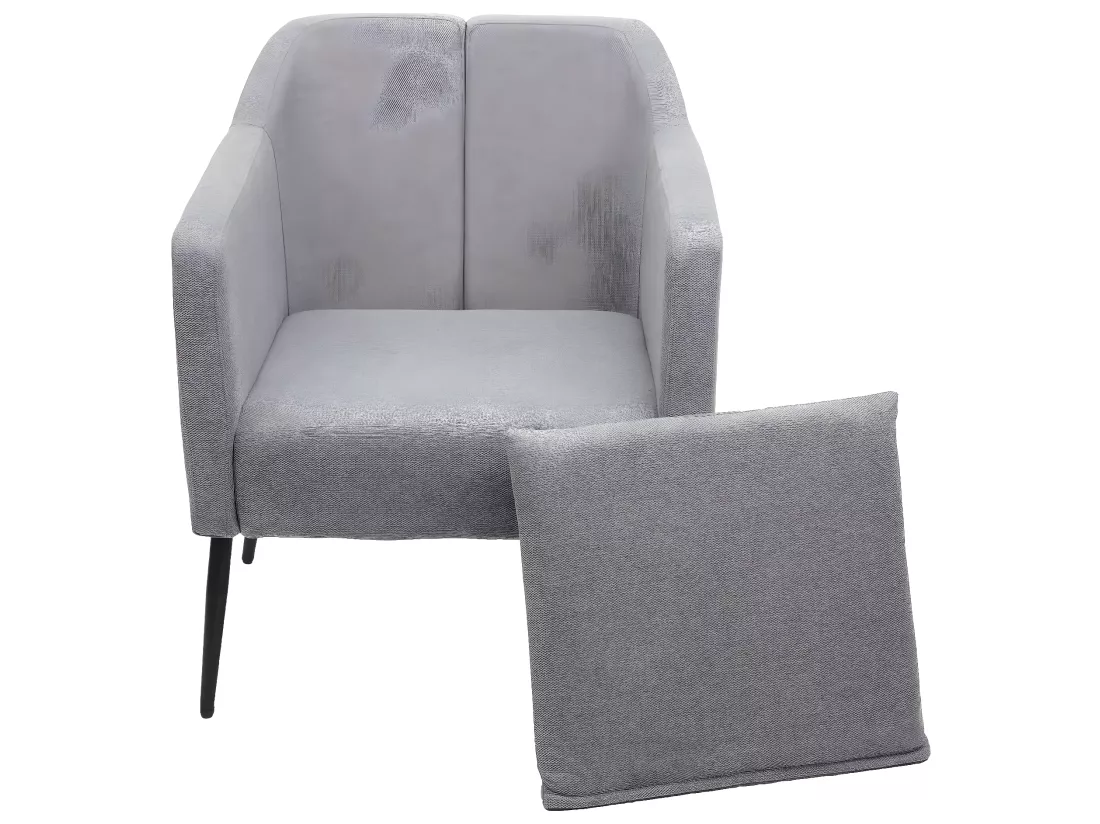 Fauteuil de relaxation MCW-H93a, tissu/textile gris clair