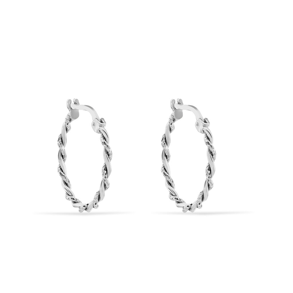Créoles Argent Blanc Abie