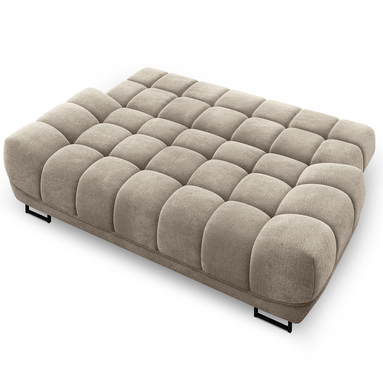 Windsor & Co Canapé convertible avec coffre de rangement Cirrus beige - 215x112x90 cm