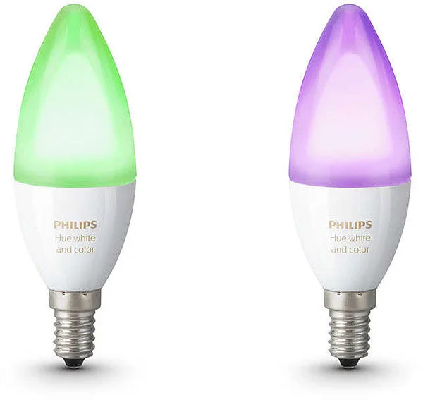 Philips Hue White and Color Flamme Duobox E14 Bluetooth (lot de 2) Ampoule connectée