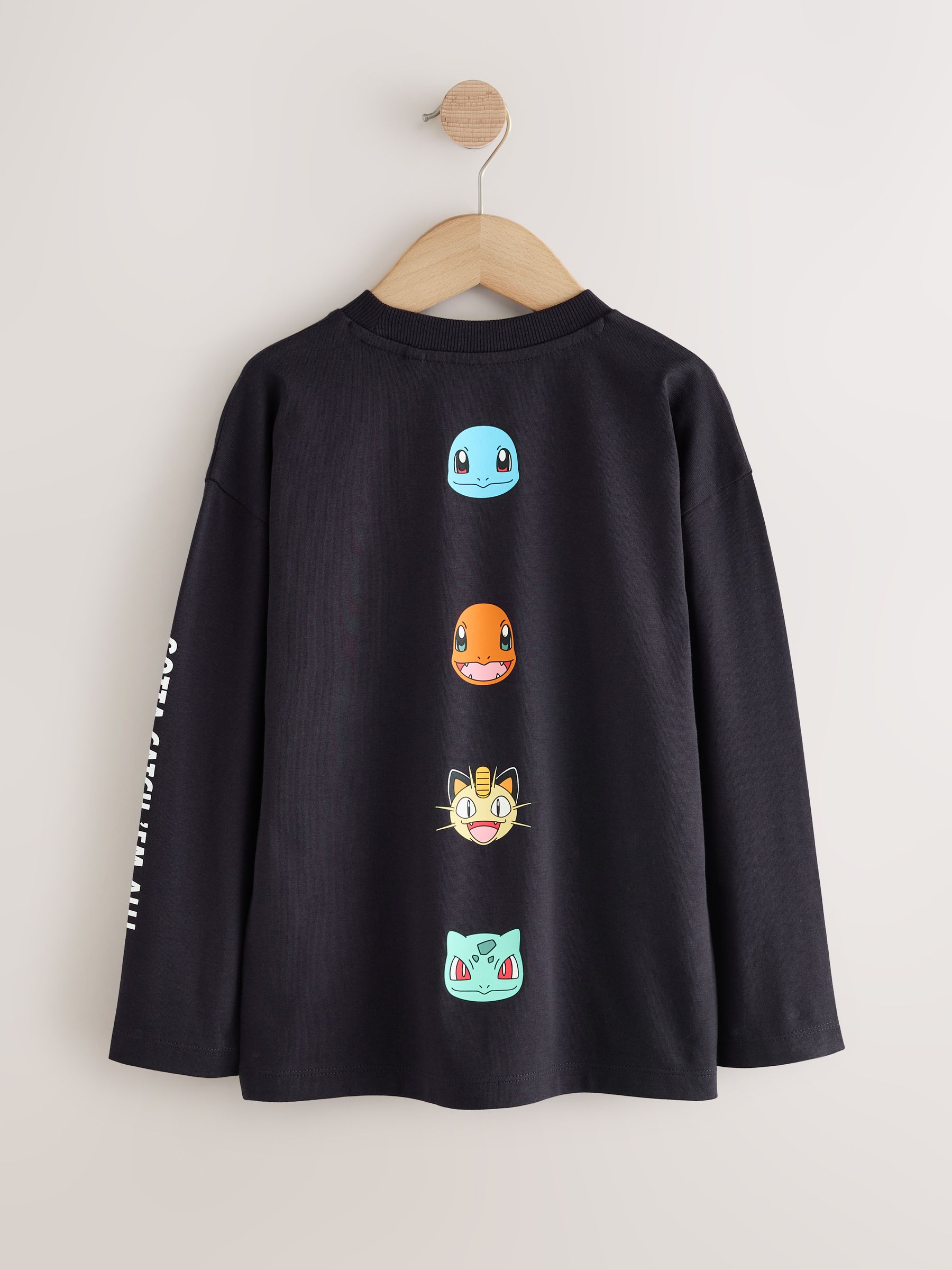 Marineblauw - Long Sleeve Pokemon T-Shirt (3-16yrs)