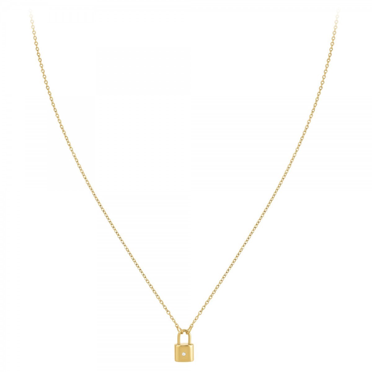 Collier cadenas par SC Bohème orné d'un véritable diamant