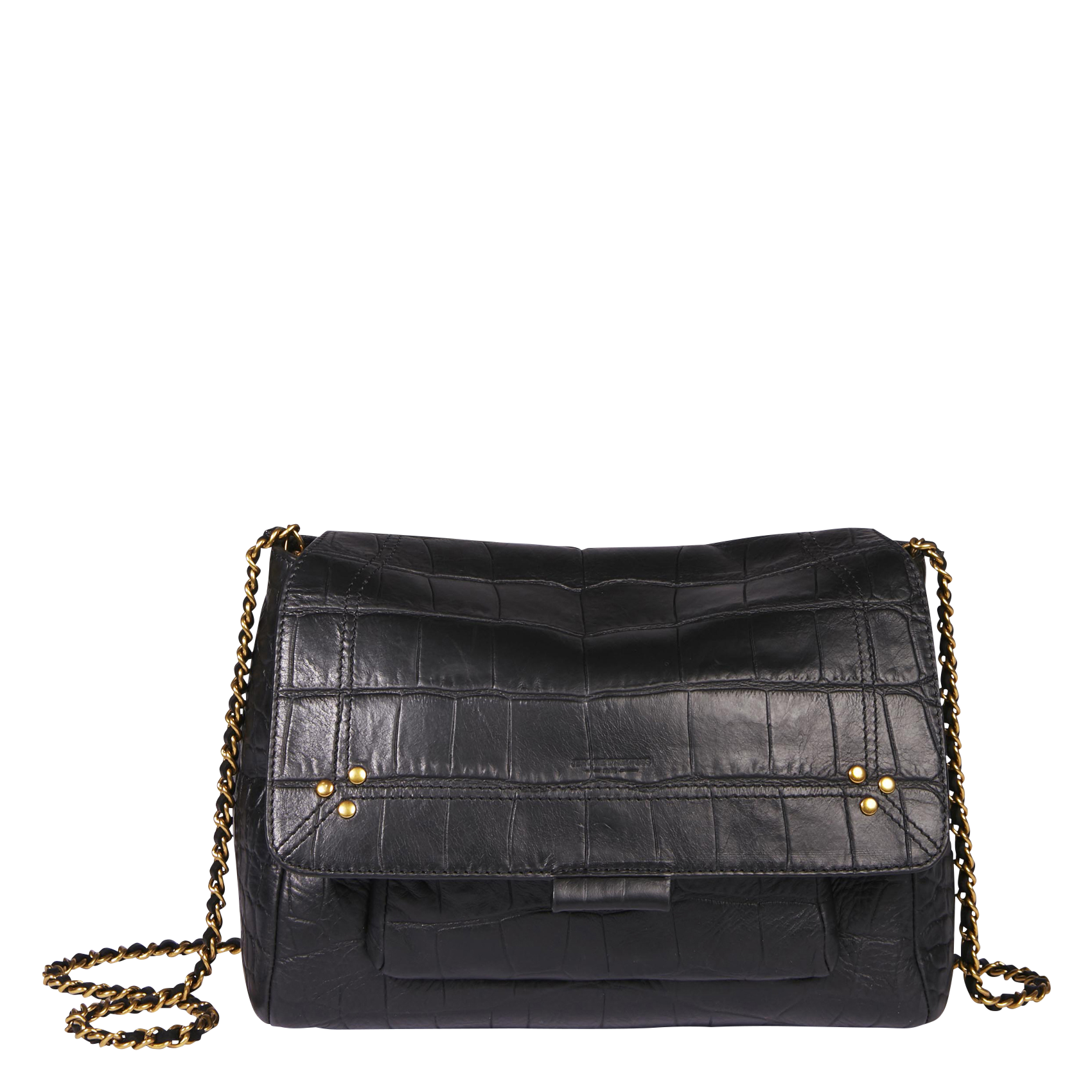 LULU M - Sac porté en cuir embossé | Noir