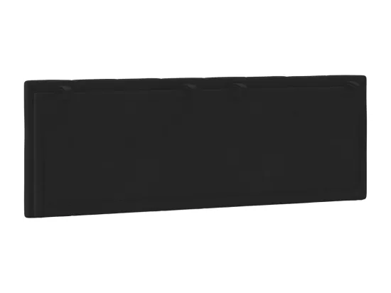 Tête de lit coussin noir 120 cm velours