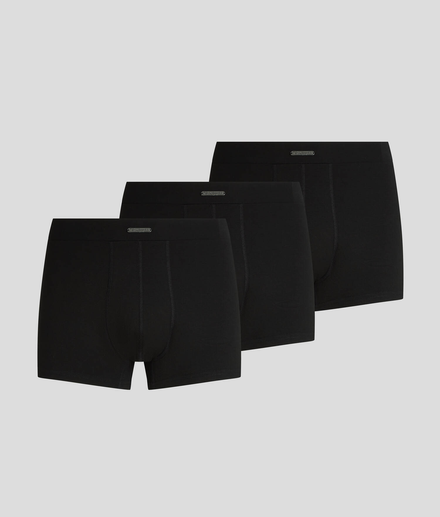 CALEÇONS À LOGO MÉTALLISÉ HOTEL KARL – LOT DE 3 - Noir
