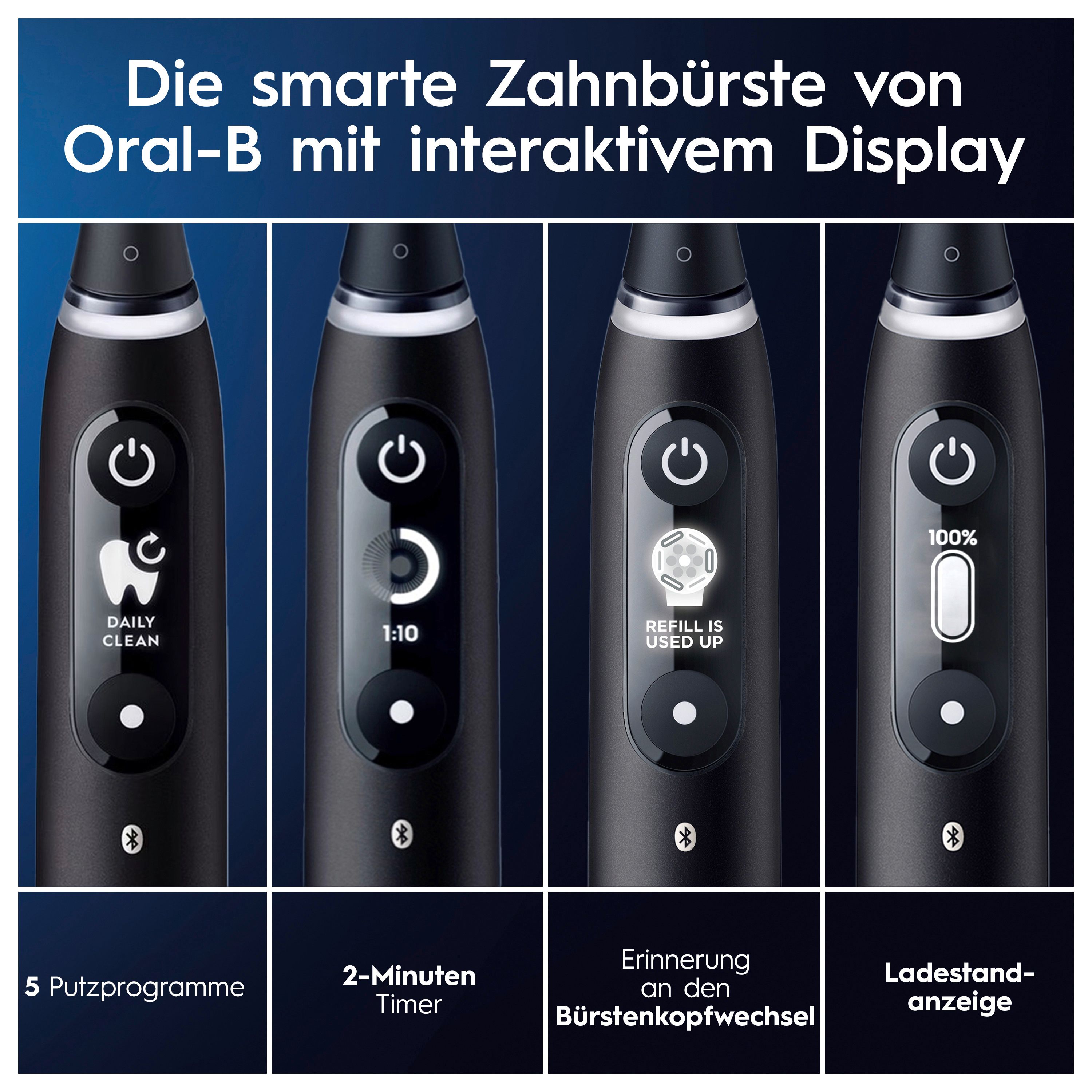 Oral-B iO 6 iO6 Doppelpack Elektrische Zahnbürste/Electric Toothbrush mit revolutionärer Magnet-Te