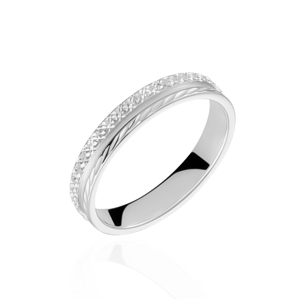 Alliance Joya Ruban Plat Or Blanc