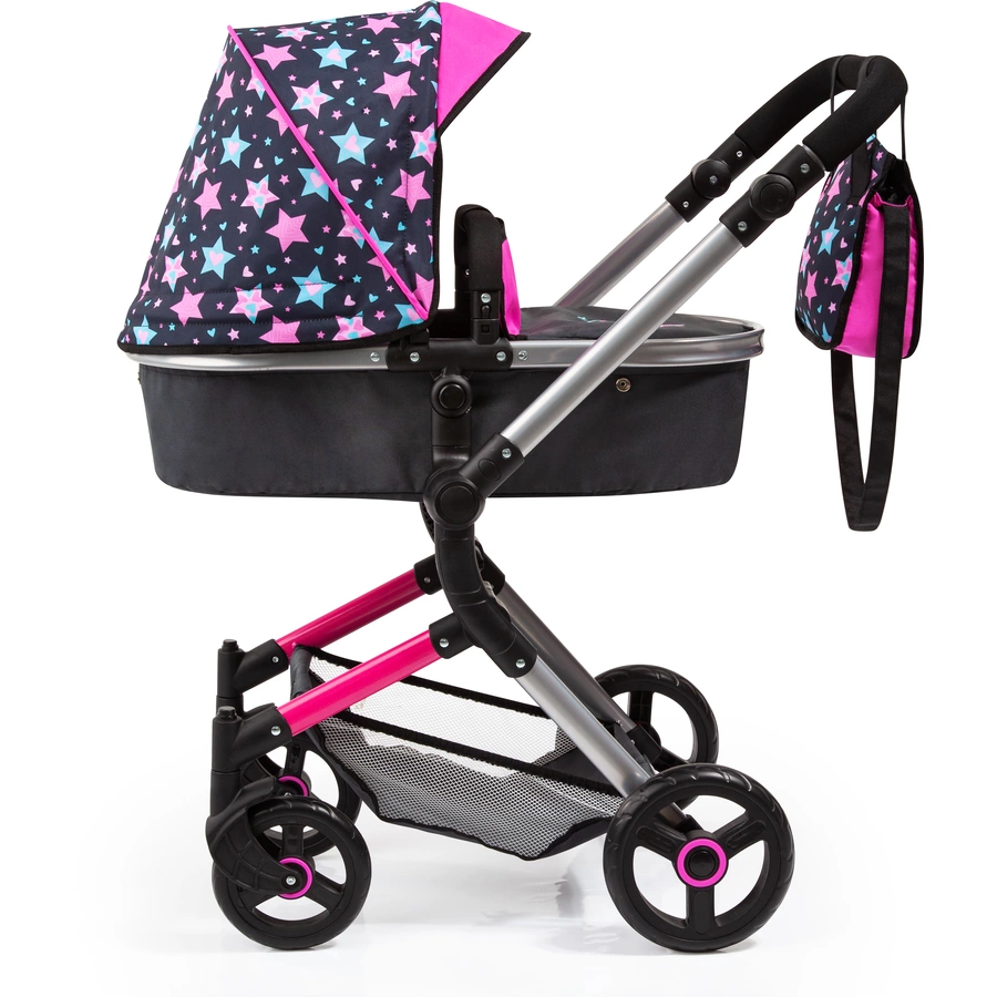bayer Design Kombi-Puppenwagen Neo Vario schwarz, mit Sternen