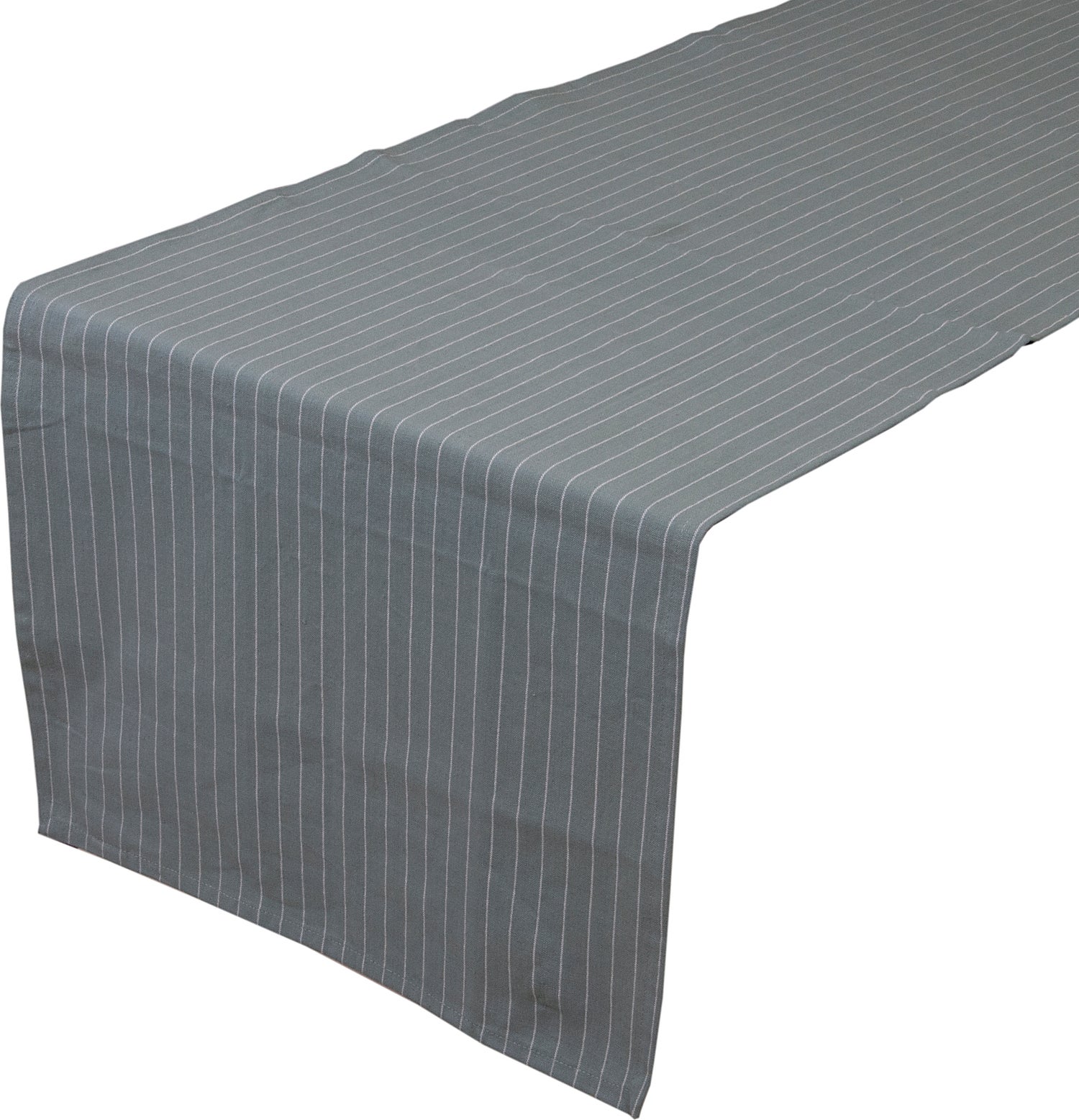 Linen & More tafelloper Pinstripe antraciet 50 x 140 cm