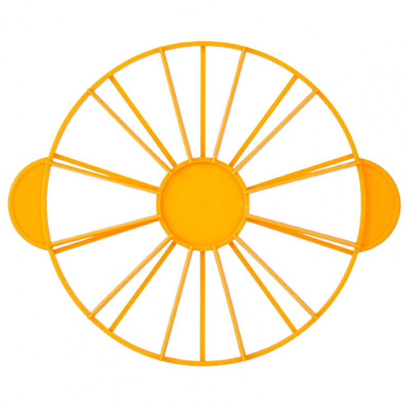 (Ø26cm) Torten Einteiler Kuchen Portionierer Teiler Ring für 10/12 Stücke - Orange