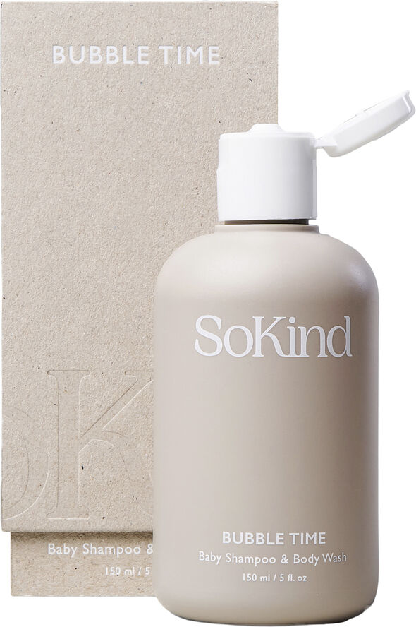 SoKind Bubble Time - Mild og plejende baby shampoo og kropssæbe
