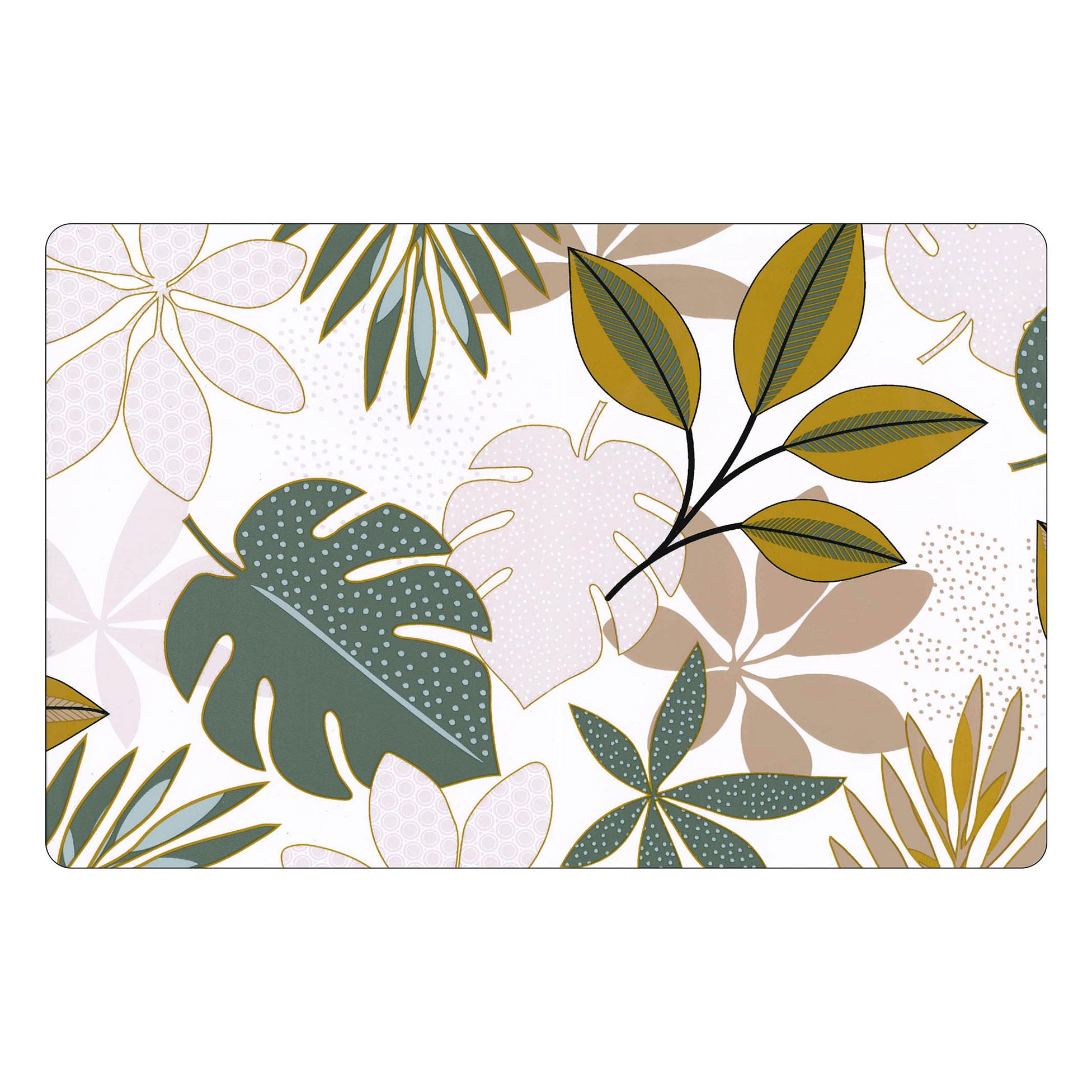 SET TABLE 28.5X43.5CM PVC IMPRIME BRUINELLE VERT