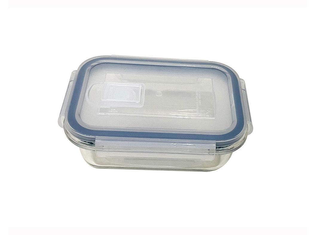 CAIXA EM VIDRO RECTANGULAR ACTUEL HERMÉTICA COM VÁLVULA 0.33L