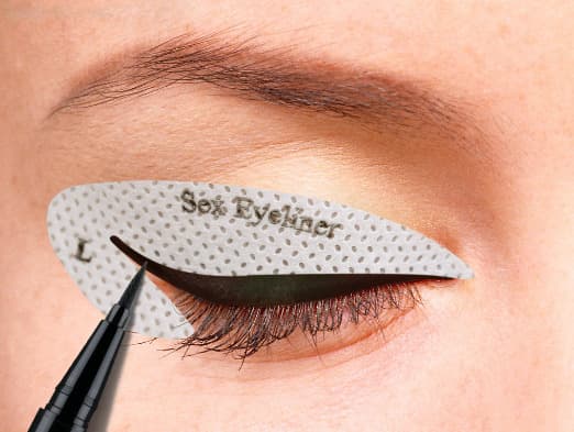 Skabeloner til eyeliner / øjenskygge 4 ark