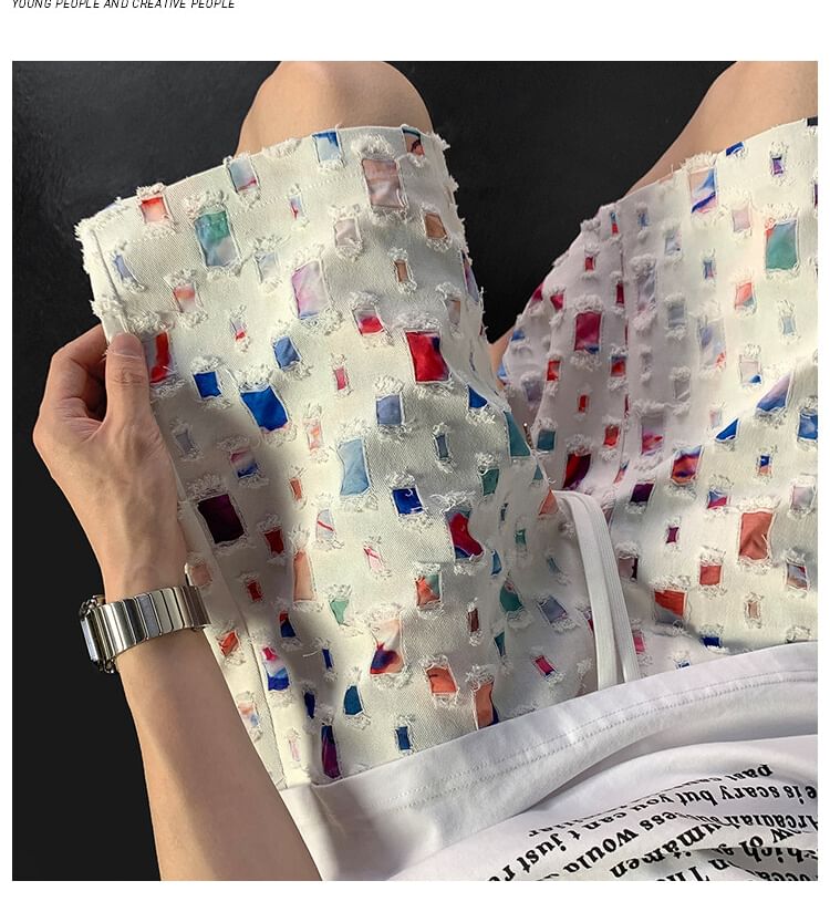 AXEN - Geruite shorts met trekkoordtaille