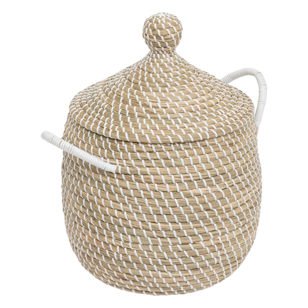 PANIER CORBEILLE SOLEYA PAILLE TAILLE M