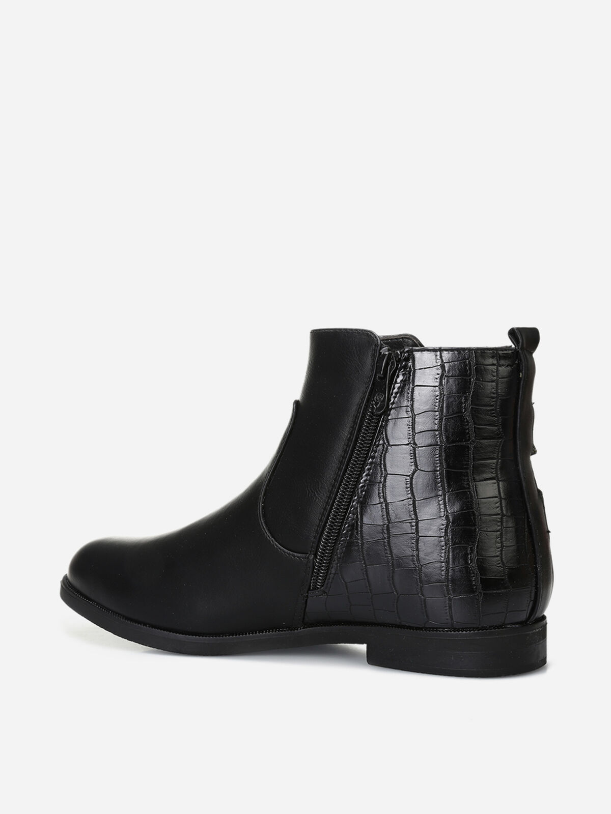 Bottines bi-matière grandes tailles- Noir