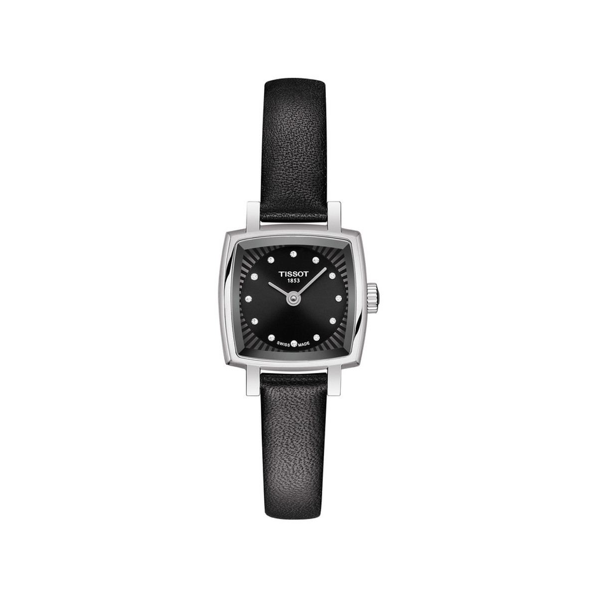 Montre Tissot femme acier cuir noir