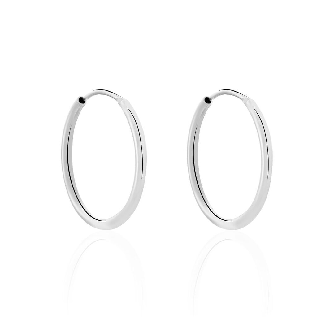 Créoles Argent Blanc Olympia