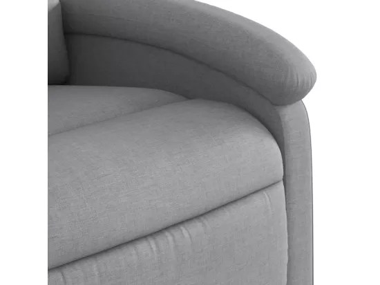 Fauteuil de massage inclinable Gris clair Tissu