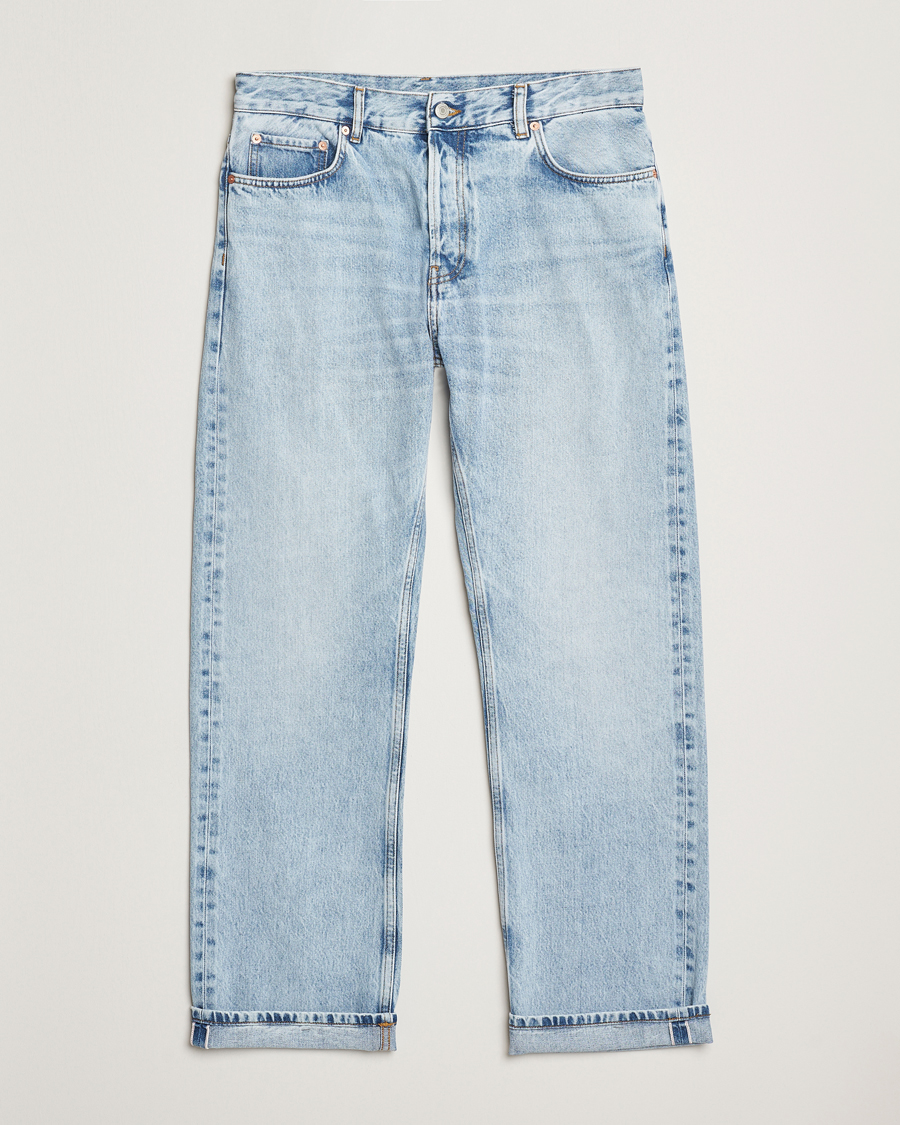 GANT 240 Mulberry Street Straight Fit Selvedge Jeans Light Blue Vintage