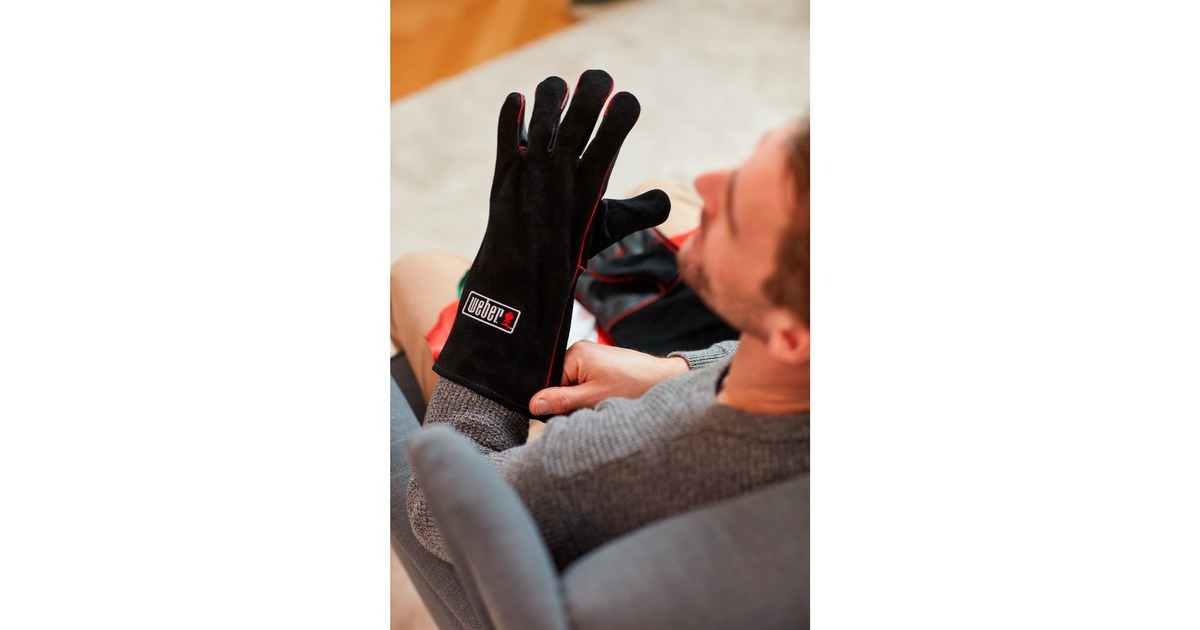 WeberLeren barbecuehandschoenen  (Zwart)