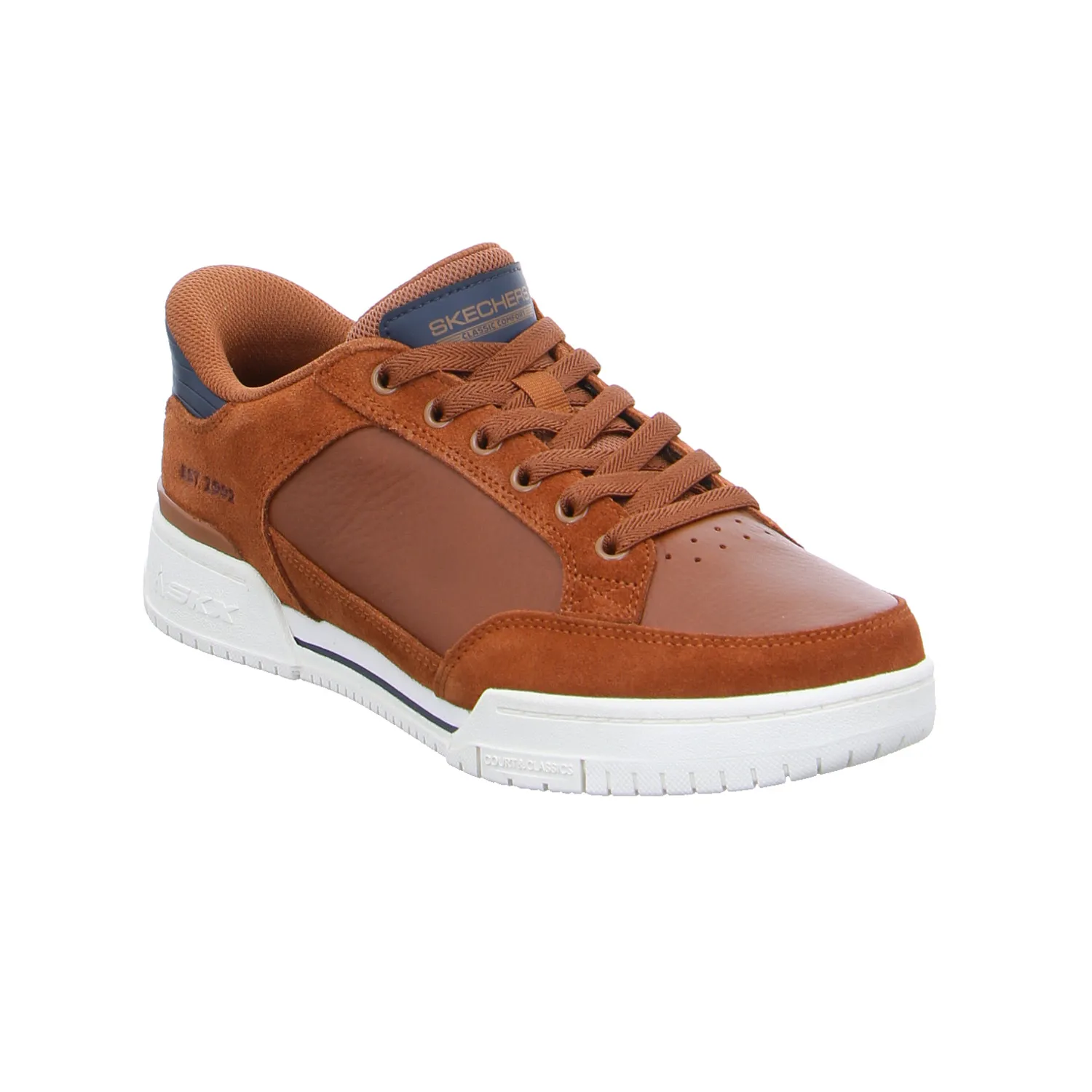 SKECHERS Halbschuhe Sneaker Cognac Leder