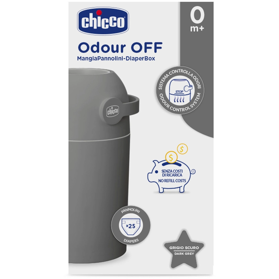 chicco Windeleimer Odour Off dunkelgrau